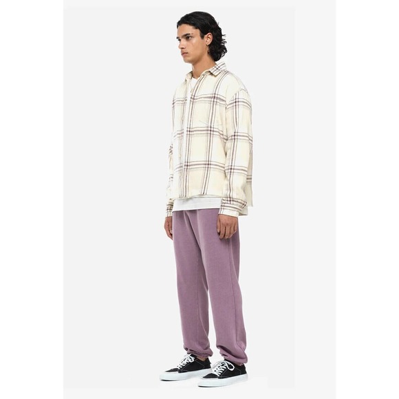 John Elliott Men's Interval French Terry Jogger Sweatpants in Washed Bordeaux - Picture 4 of 8